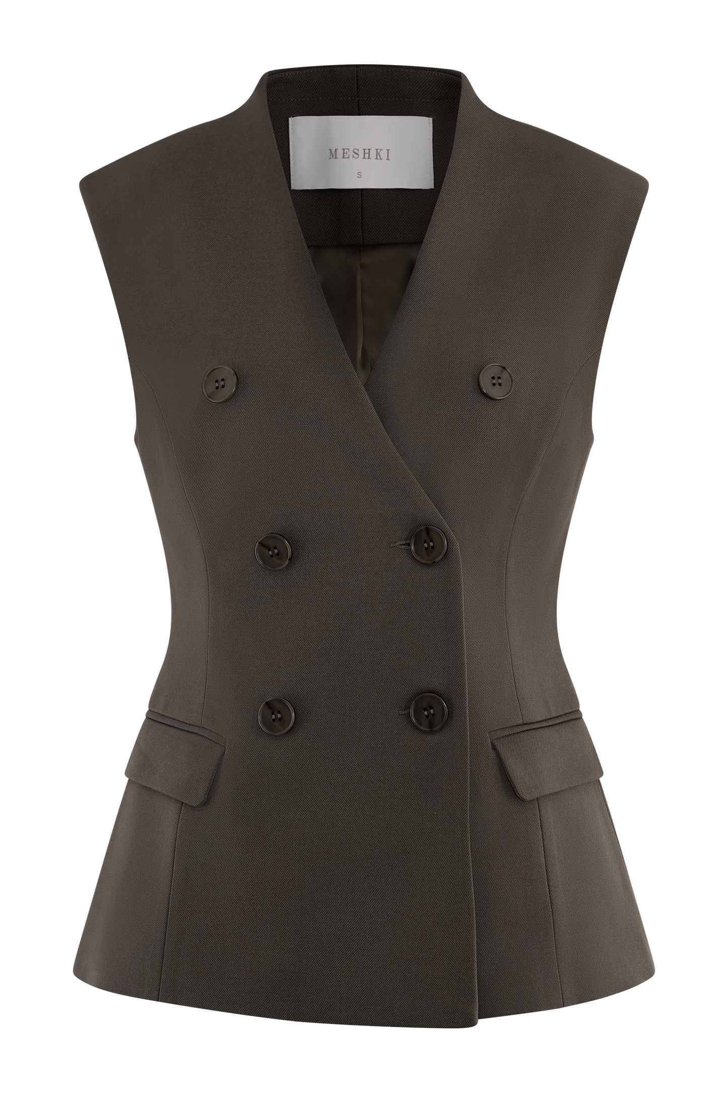 Blazer sans manches de tailleur Penelope - Chocolat