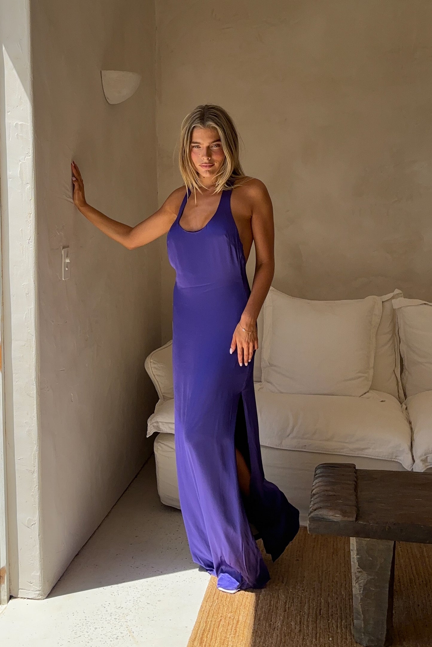 Robe Maxi Jacquelyn à dos nageur - Violet foncé