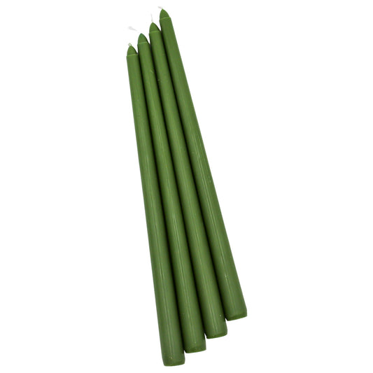 Bougie conique extra haute vert pin (1 boîte de 25 bougies)