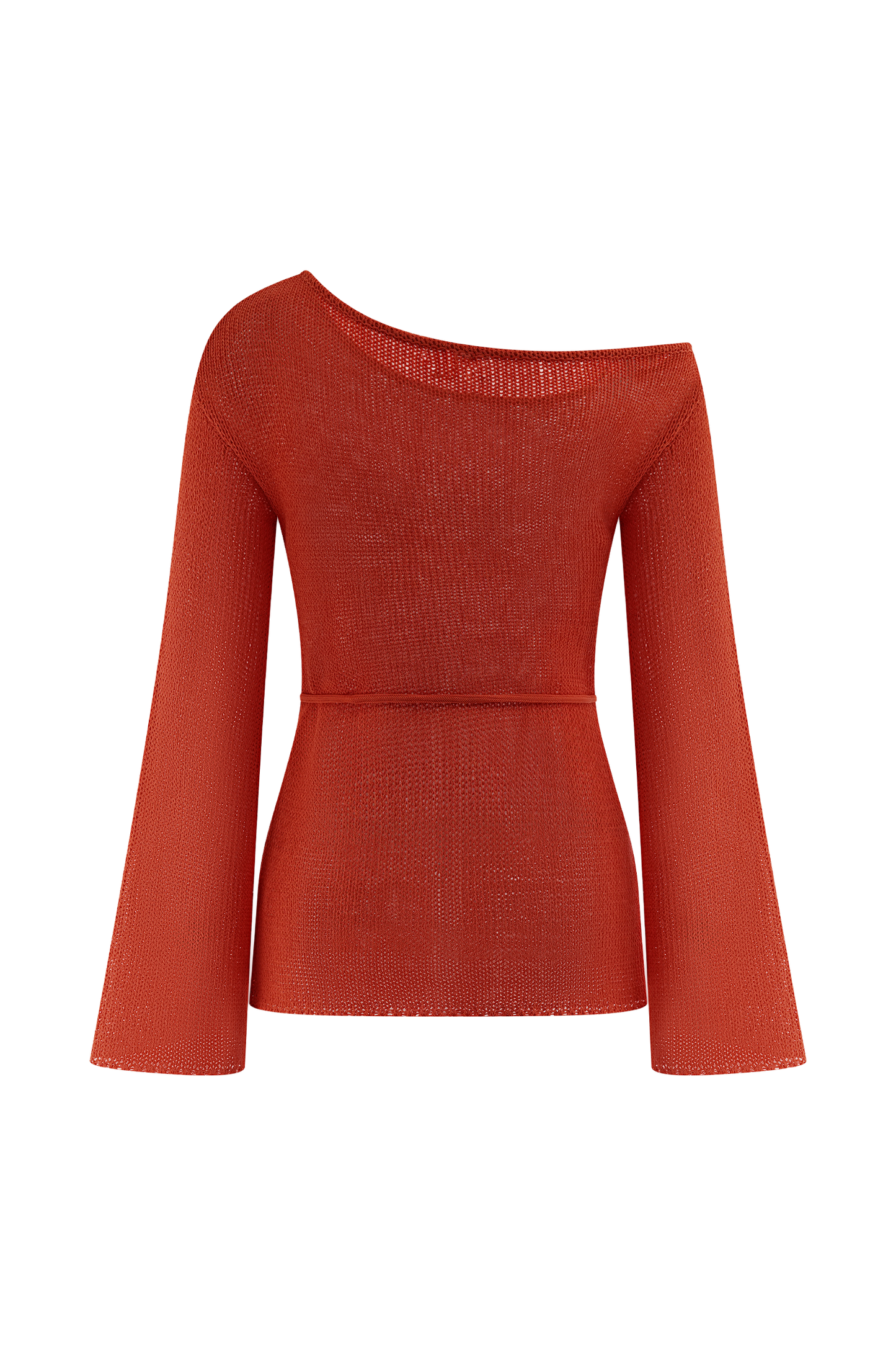 Reagan Haut en Tricot Décolleté Croisé - Orange