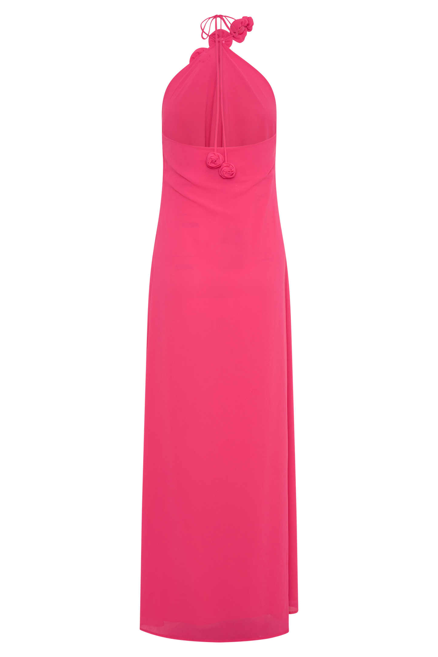 Robe Maxi Col Chandail Rosalia - Framboise