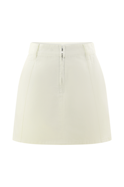 Rosalyn Mini-jupe-short en jean - Blanc
