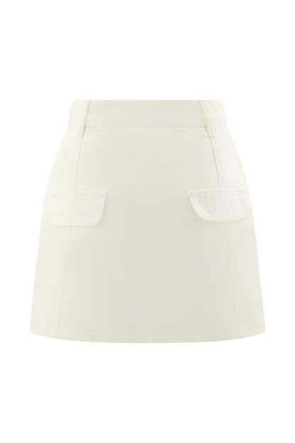 Rosalyn Mini-jupe-short en jean - Blanc