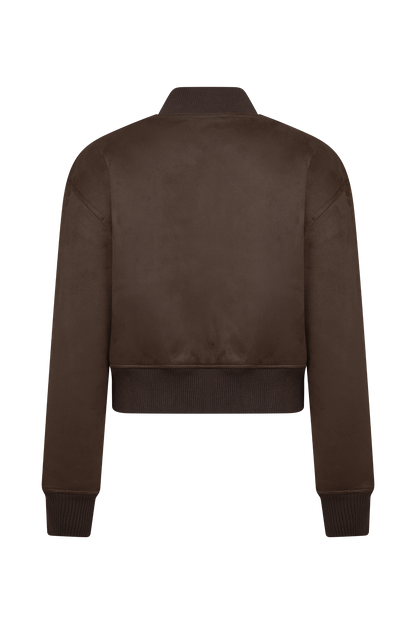 Veste bomber en daim Rudy - Chocolat