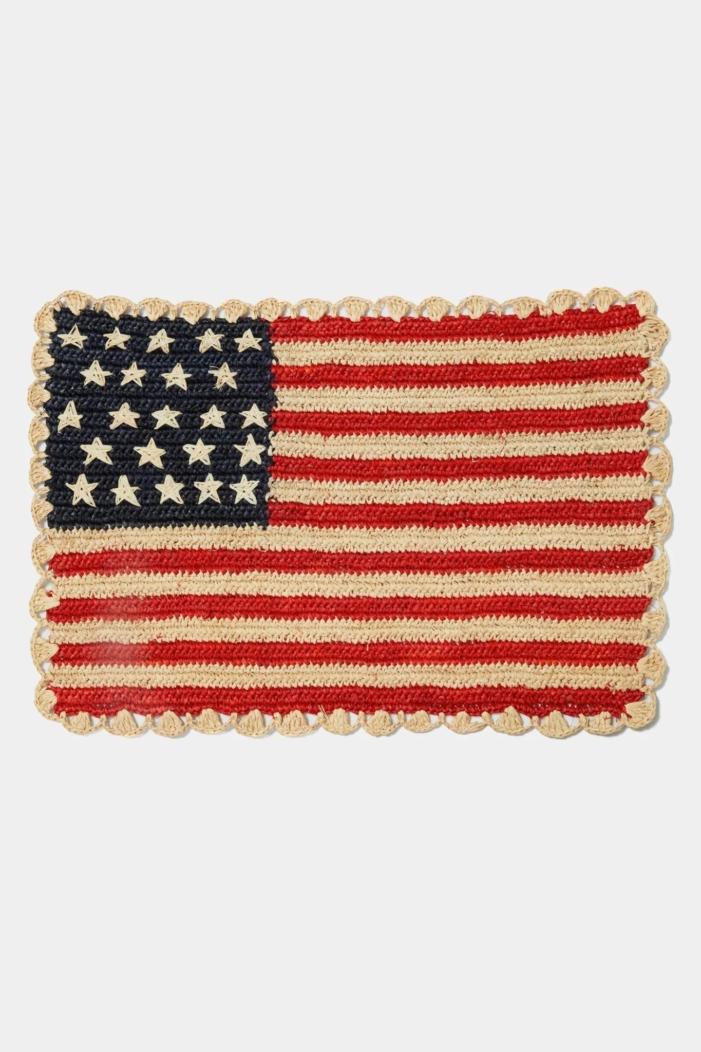 Sets de table Americana festonnés faits main - Lot de 4 - Motif élégant drapeau américain - Payton James X Tuckernuck