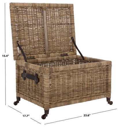 Bac de rangement en bois Sanaki naturel