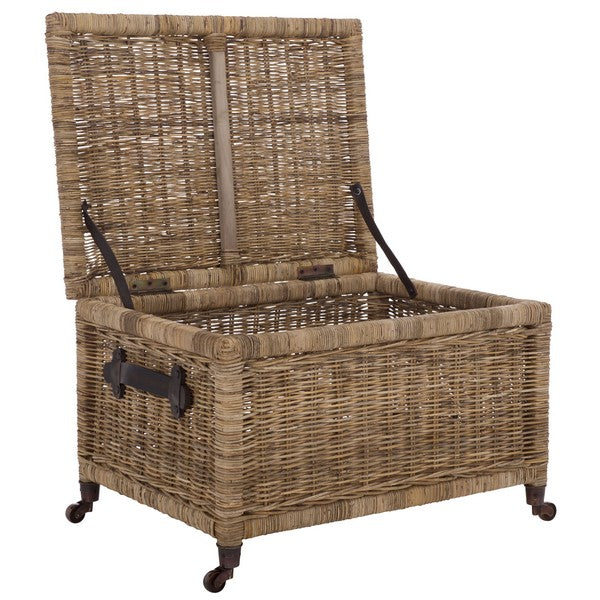 Bac de rangement en bois Sanaki naturel