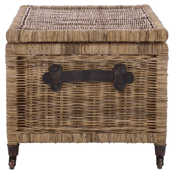 Bac de rangement en bois Sanaki naturel
