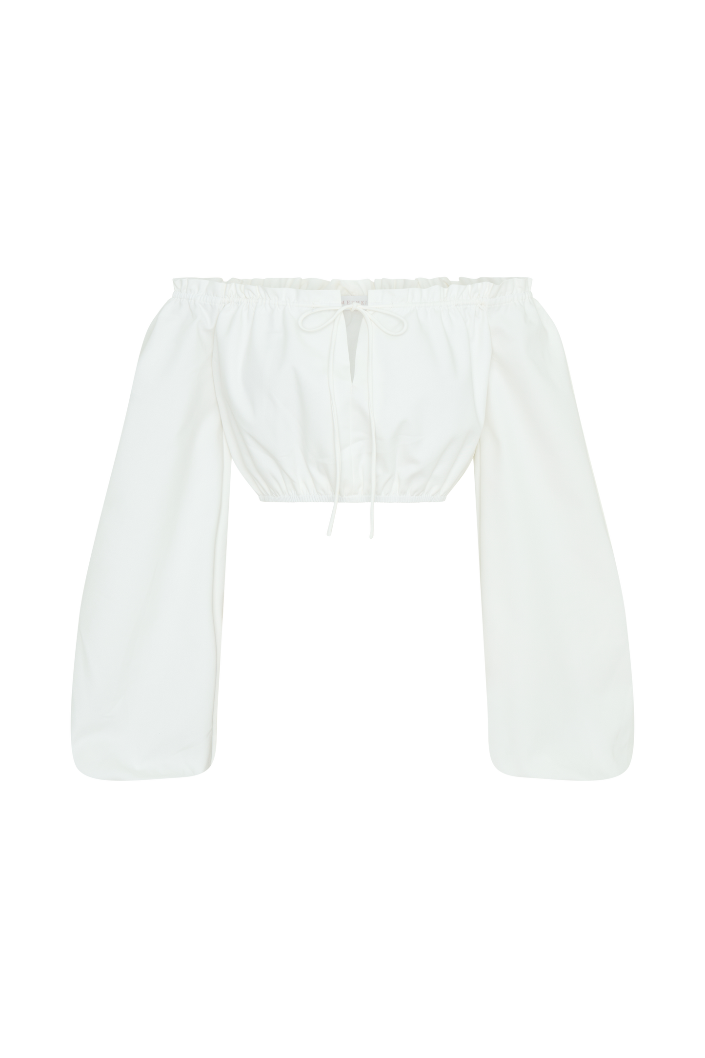 Crop top décolleté épaules dénudées Salome - Blanc