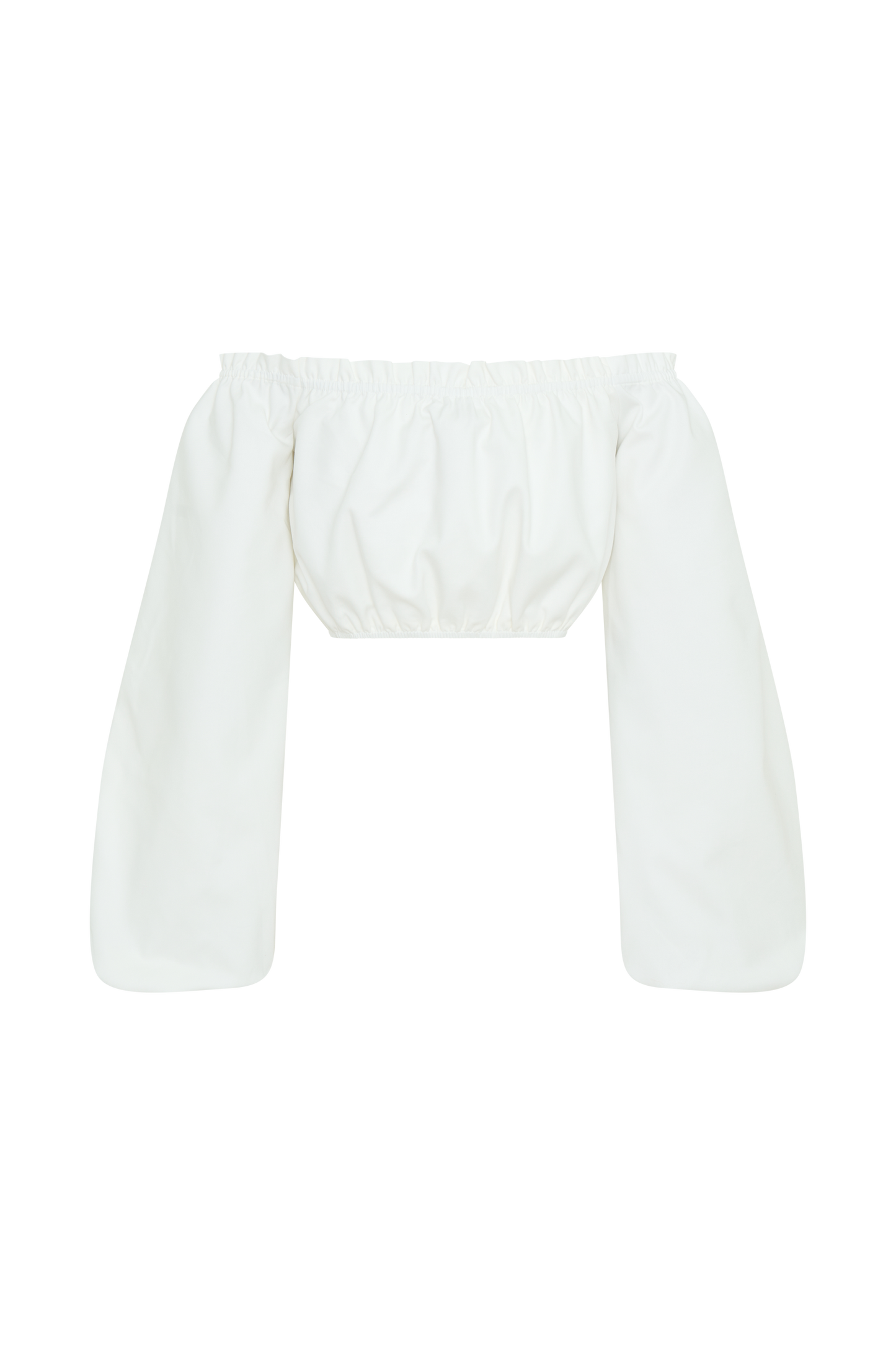 Crop top décolleté épaules dénudées Salome - Blanc