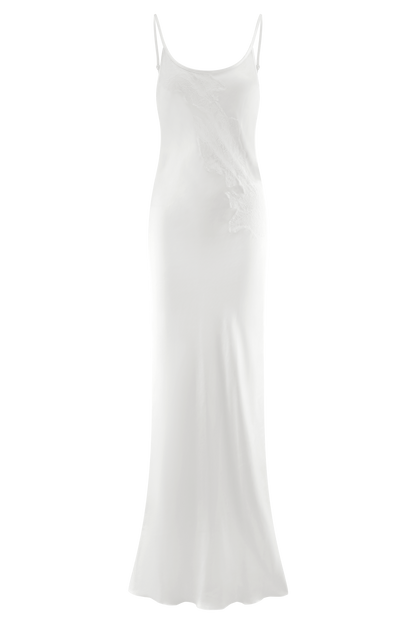Robe Maxi en Satin Saylor - Ivoire