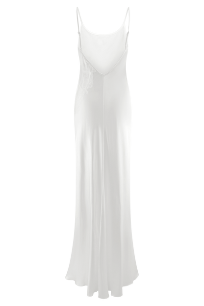Robe Maxi en Satin Saylor - Ivoire