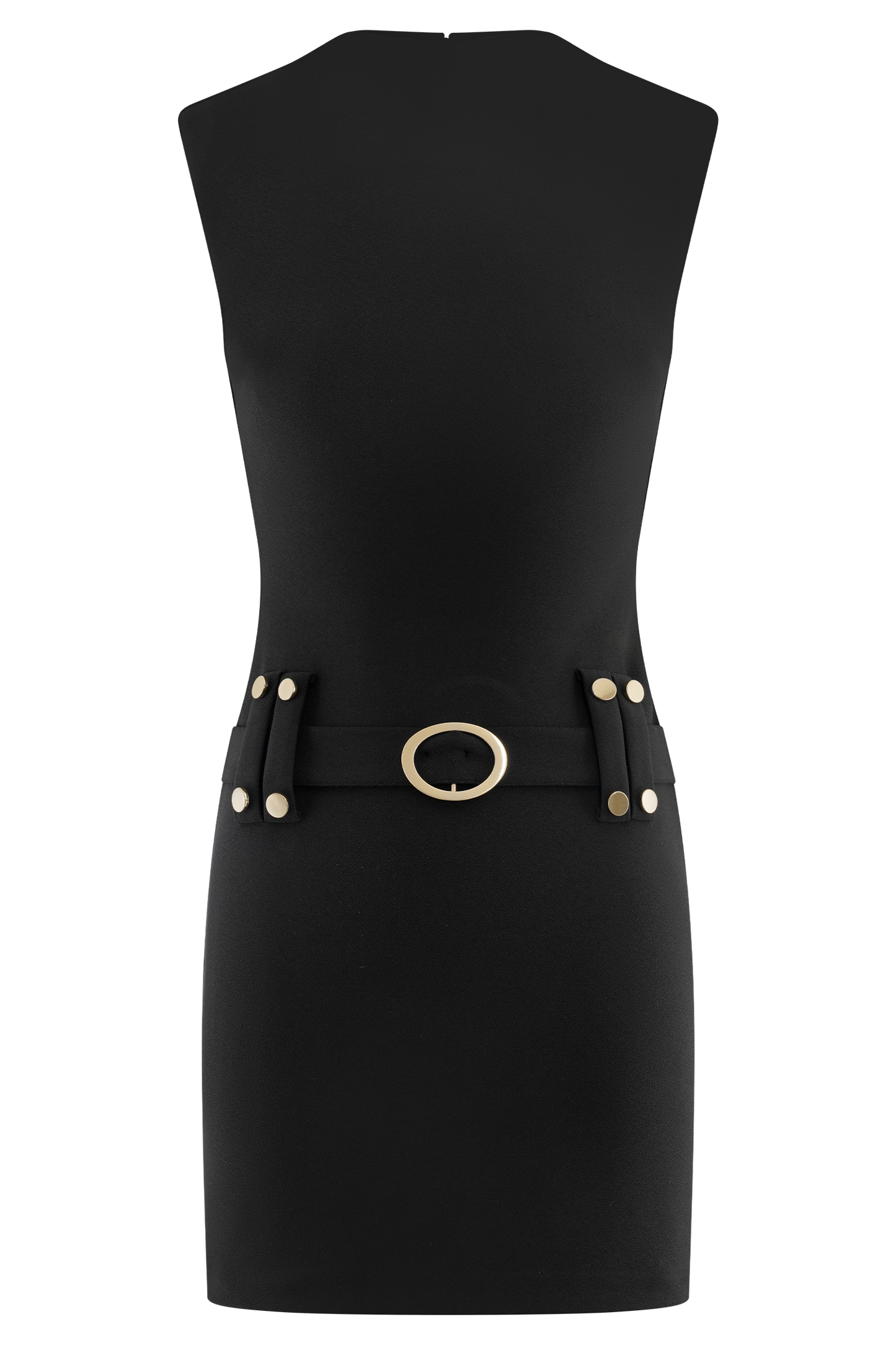 Mini-robe en crêpe extensible Scheana - Noir