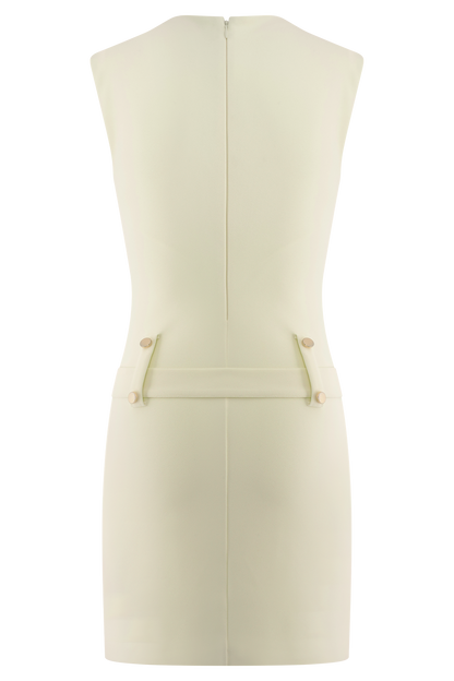 Mini-robe en crêpe extensible Scheana - Ivoire