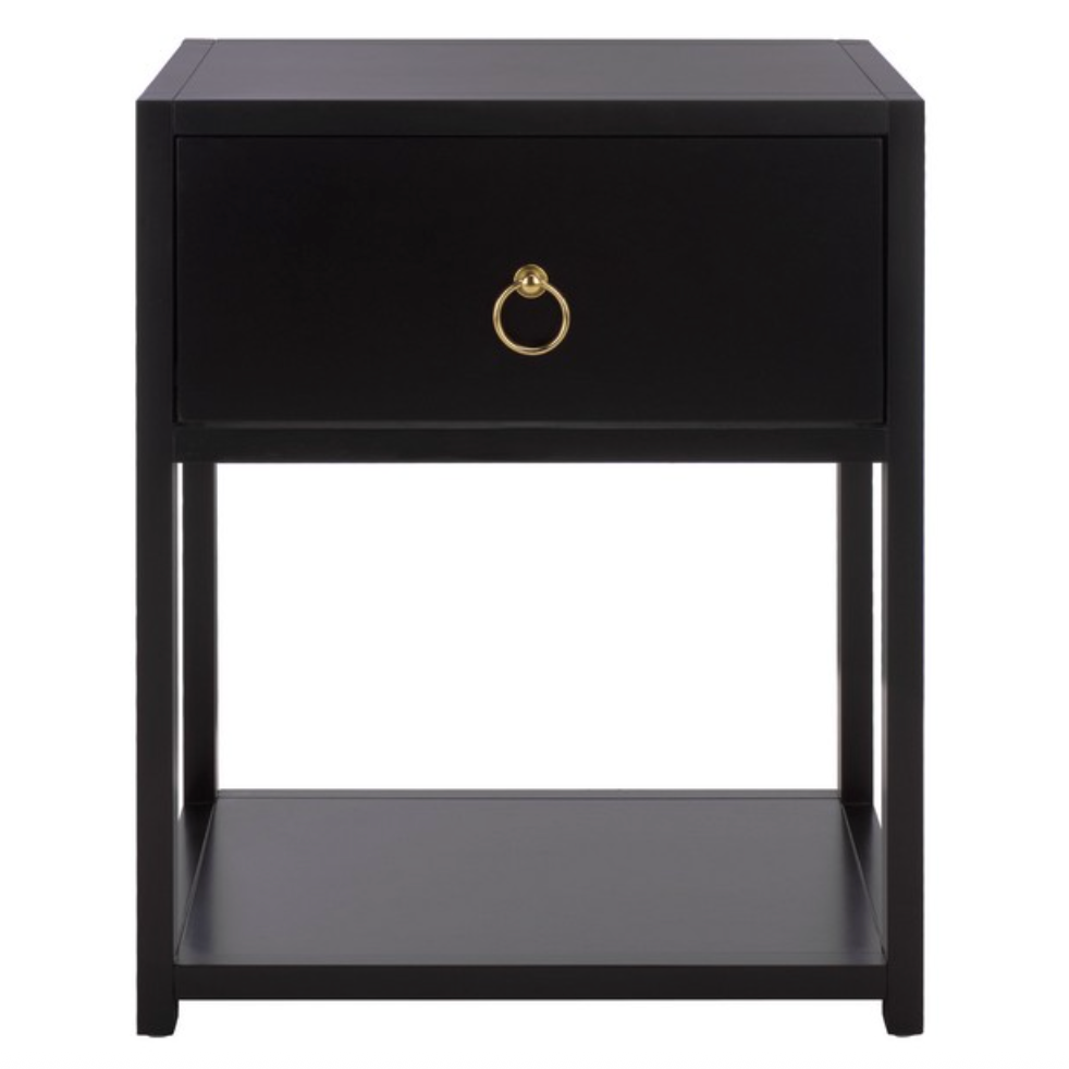 Table de chevet Sadie Wood en noir