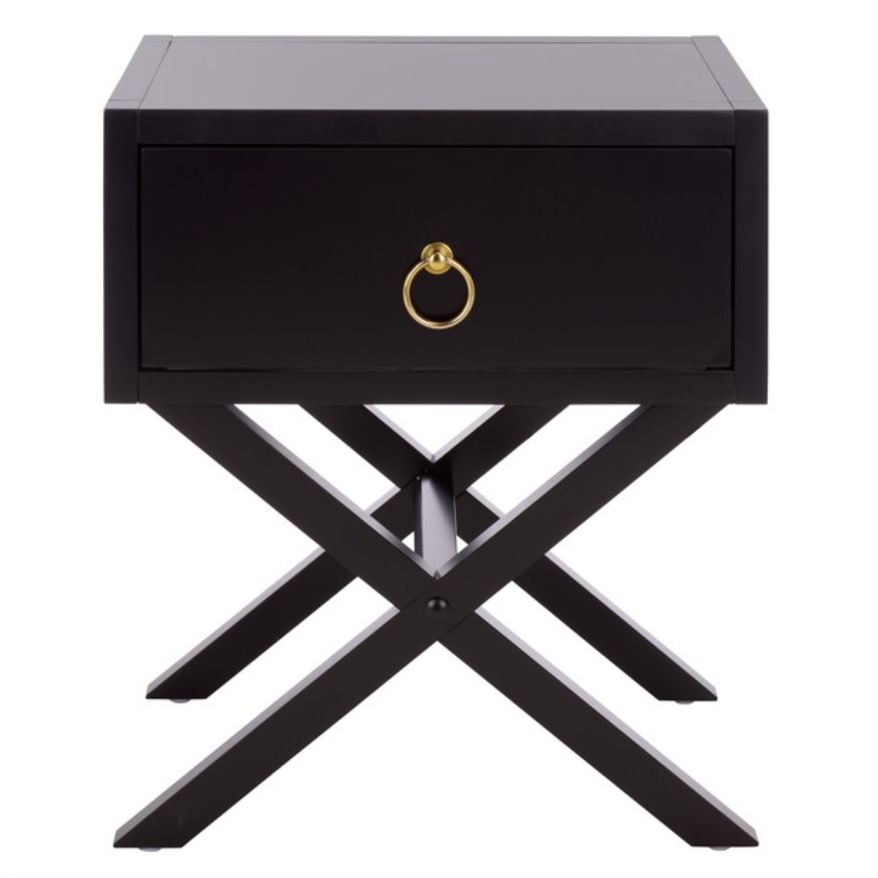 Table de chevet Sadie Wood en noir 