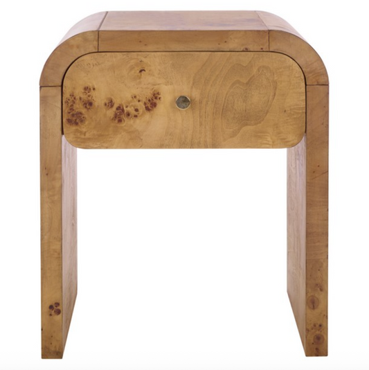 Table de chevet Hinata en bois naturel