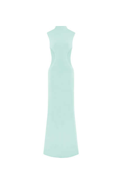 Robe Maxi Massie en Jersey et Maille - Lagoon