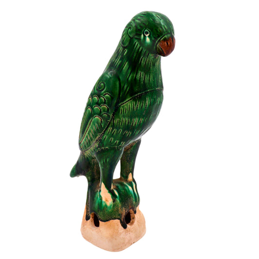 Perroquet en céramique peint à la main Verde Voyager en vert