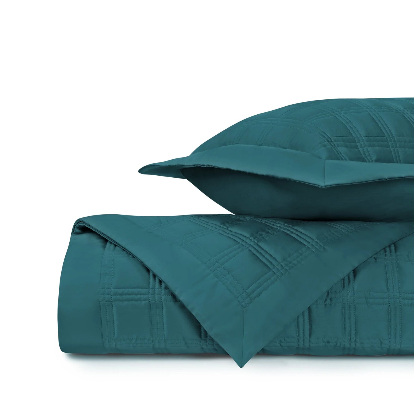 Couvre-lit matelassé en blocs