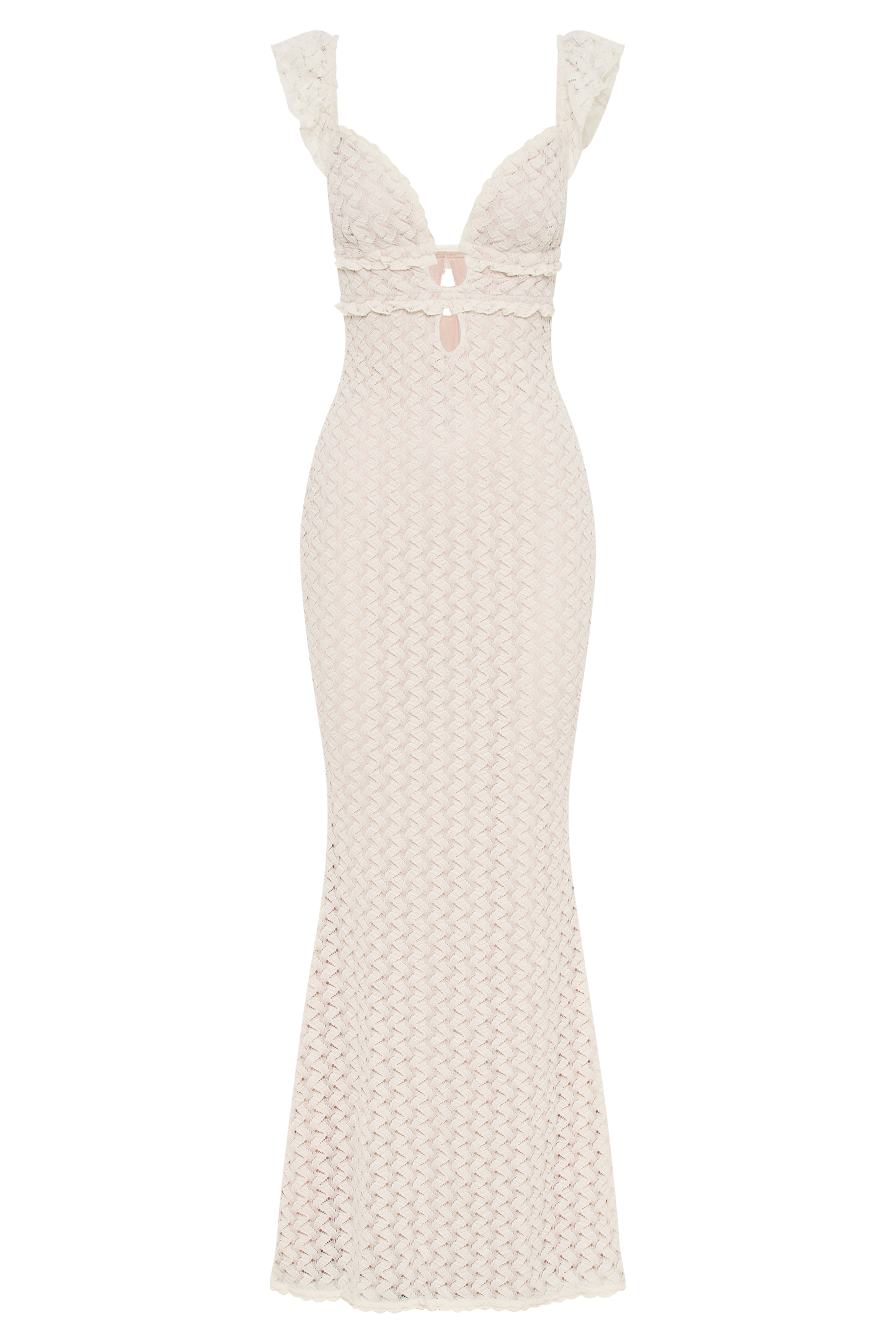 Robe Maxi en Dentelle Ezra - Ivoire