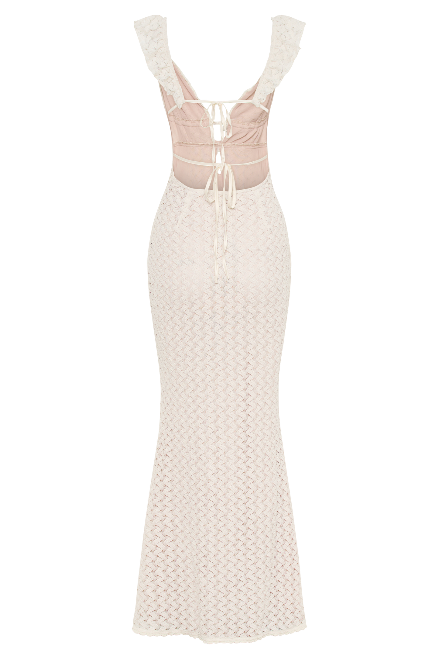 Robe Maxi en Dentelle Ezra - Ivoire