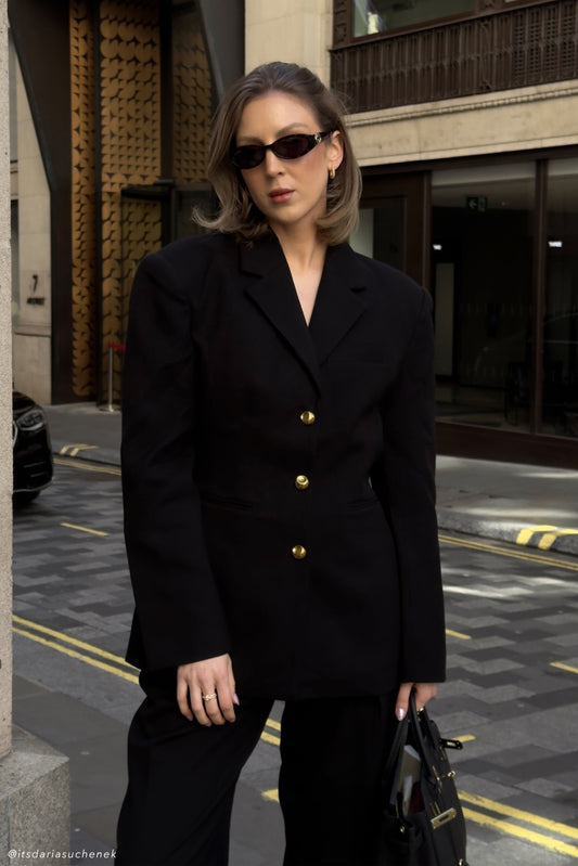 Blazer à taille ajustée Bellamy - Noir