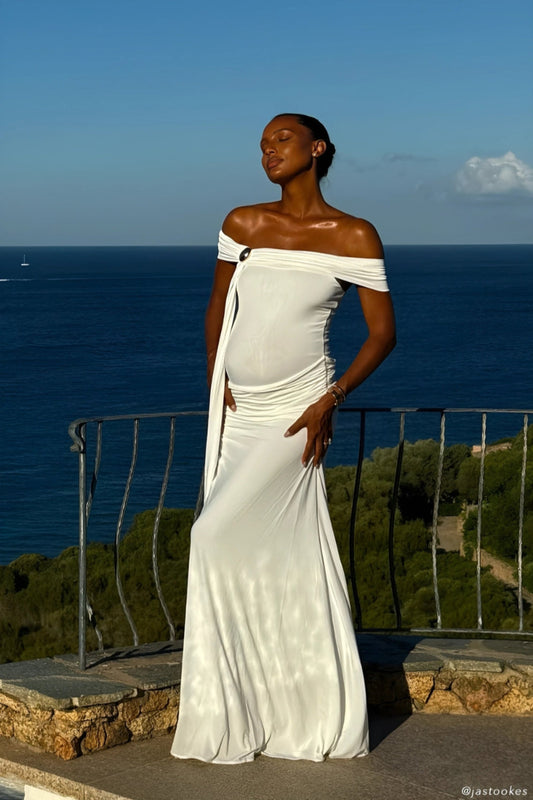 Robe Maxi Oliver Slinky - Blanche