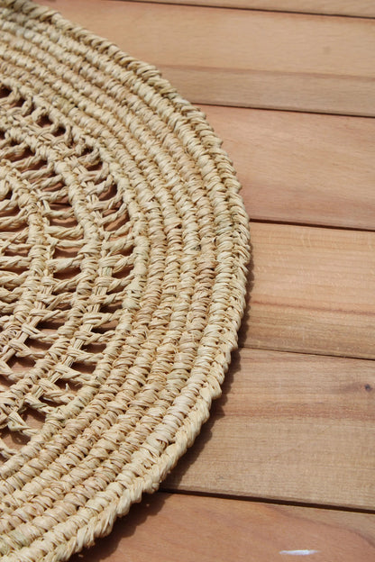 Napperon Tous Les Jours Raphia, Plateau de table en crochet tissé