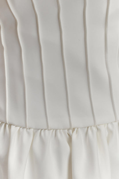 Robe midi en coton Orla sans bretelles - Blanc