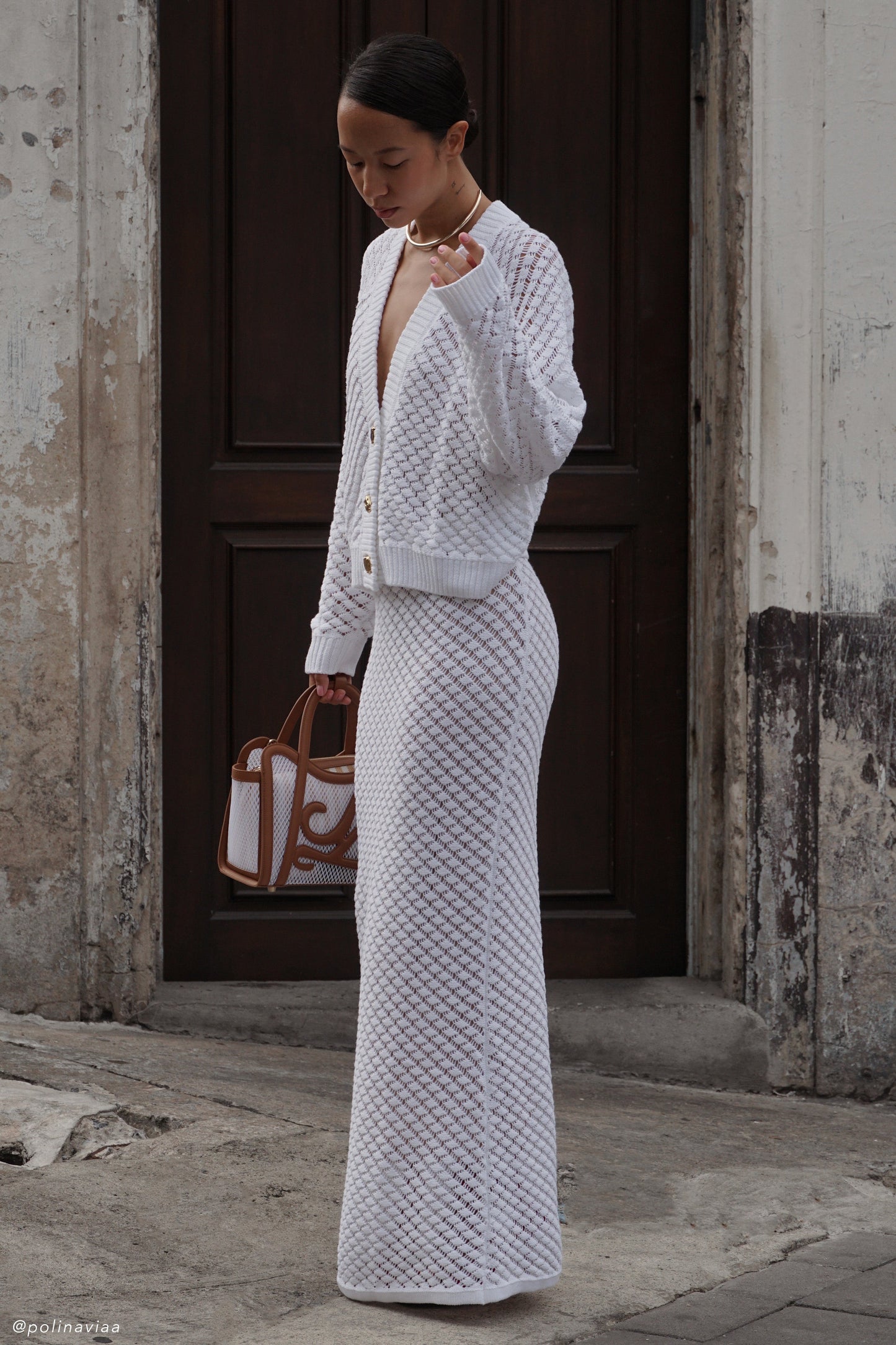 Jupe Maxi Tricot Guiliana - Ivoire