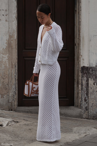 Jupe Maxi Tricot Guiliana - Ivoire