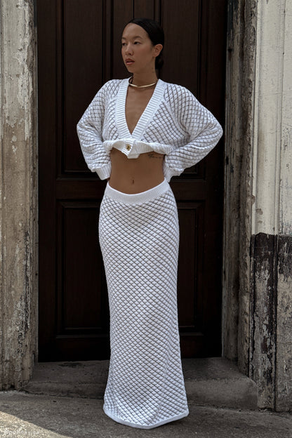 Jupe Maxi Tricot Guiliana - Ivoire
