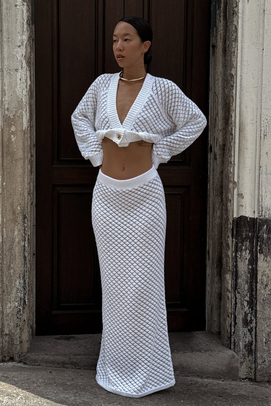 Jupe Maxi Tricot Guiliana - Ivoire